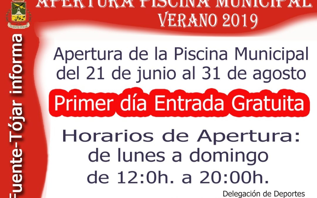 Apertura de la Piscina Municipal para la Temporada de Verano 2019 1