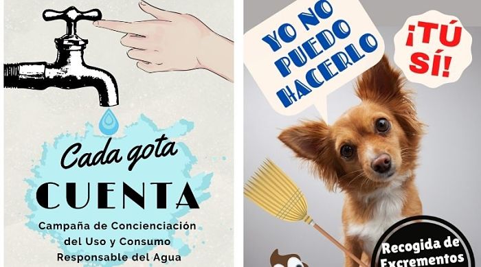 Fuente-Tójar lanza dos campañas de concienciación sobre el consumo responsable de agua y la recogida de excrementos de mascotas 1