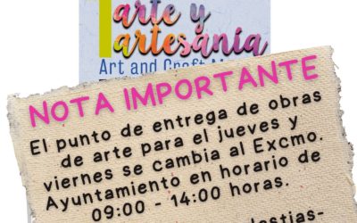 Cambio en lugar de entrega de las Obras del I Concurso de Arte