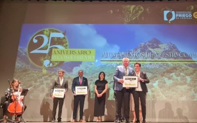 El Ayuntamiento de Fuente-Tójar recibe un reconocimiento en la Gala celebrada con motivo del 25 Aniversario de la Denominación de Origen Protegida Priego de Córdoba