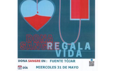 Este miércoles, 31 de mayo, colecta de sangre en Fuente-Tójar